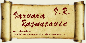Varvara Ražnatović vizit kartica